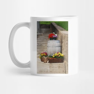 Pansies and Wooden Barrel 2 Mug